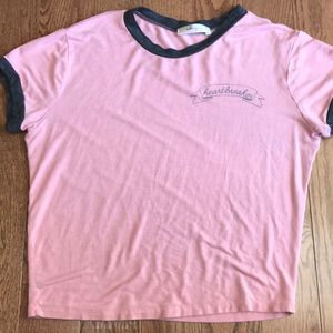 Pink and Grey Heartbreaker T-shirt